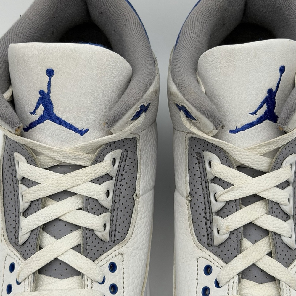 Jordan 3 Retro Racer Blue White Blue Cement Grey CT8532-145 11.5M Authentic! - Picture 6 of 14